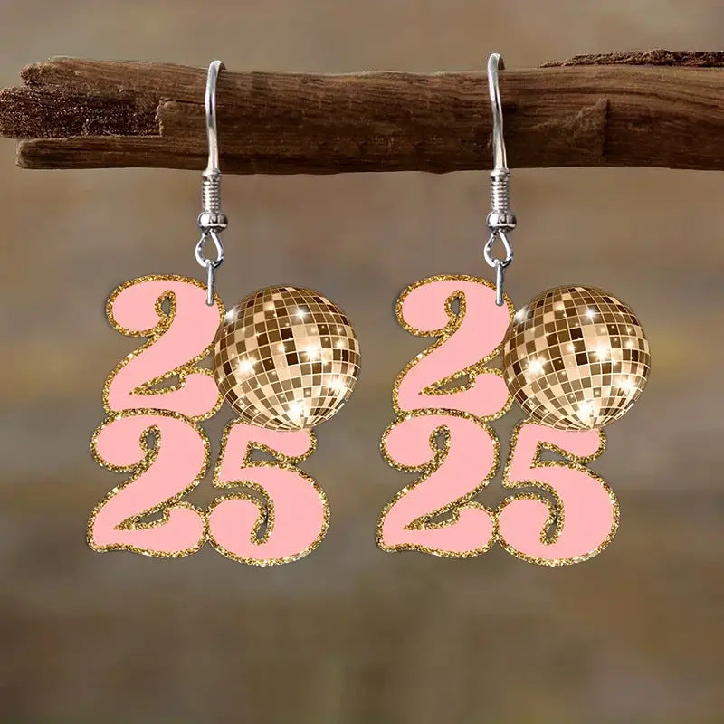 Retro Fashion 2025 Digital Earrings